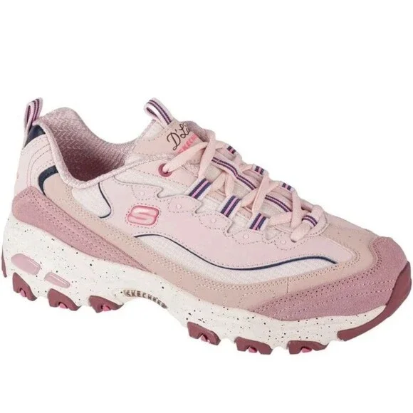 Size 7.5 Skechers Women's D'Lites Popular Vote Taupe/Multi Sneaker Shoes (MVMT) - Picture 3 of 11